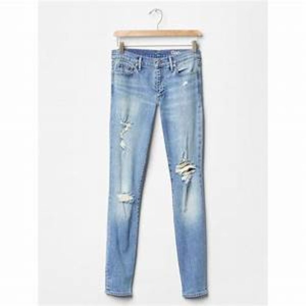 Gap 1969 Authentic True Skinny distressed jeans